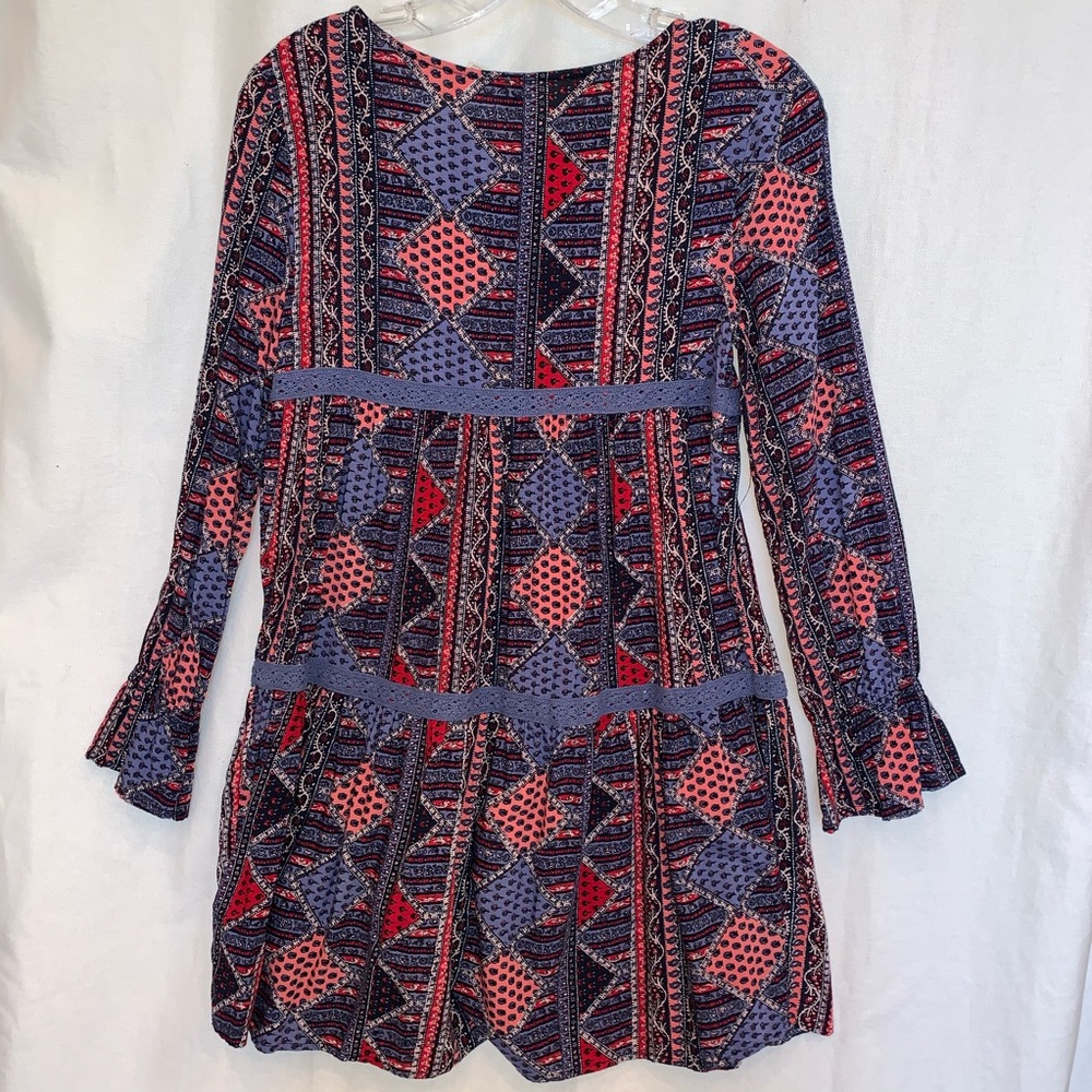 Roxy Sweetness Seas Patchwork Mini Dress Size Xs - image 3